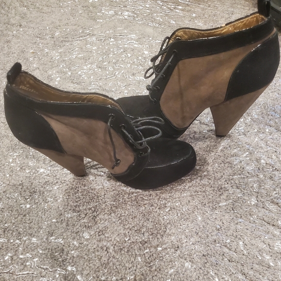 Bcbg Suede Colorblock Booties - Picture 1 of 3